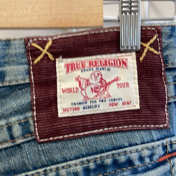 True Religion - Low Rise Flared Y2K Ashbury Pathwork Hippie Jeans Blue - 27 - Picture 8 of 14